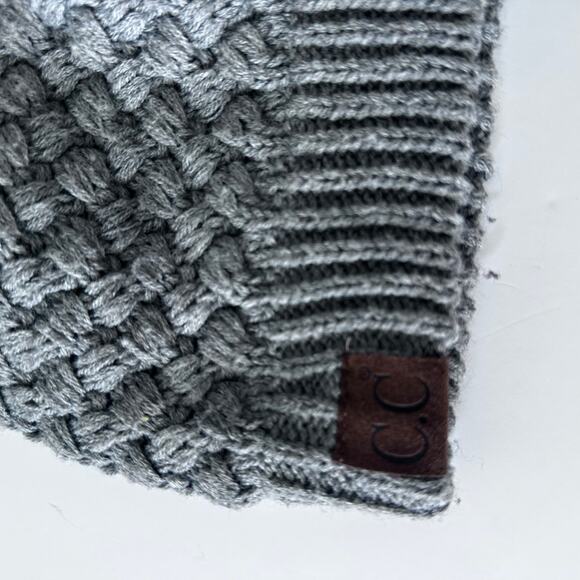 C.C. Basketweave Knit Warm Inner Lined Soft Stretch Skully Beanie Hat - Picture 3 of 6